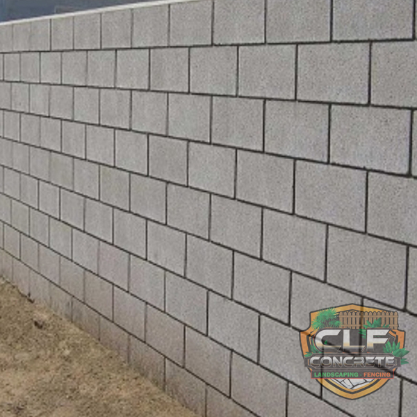 Block wall construction project